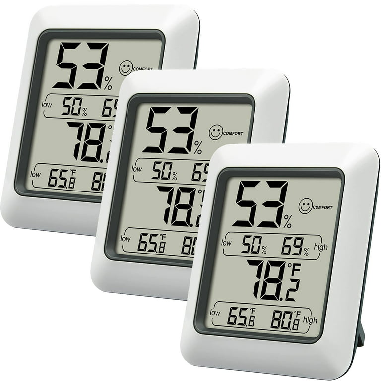 Elbourn 3Pack Mini Small Digital Electronic Temperature Humidity