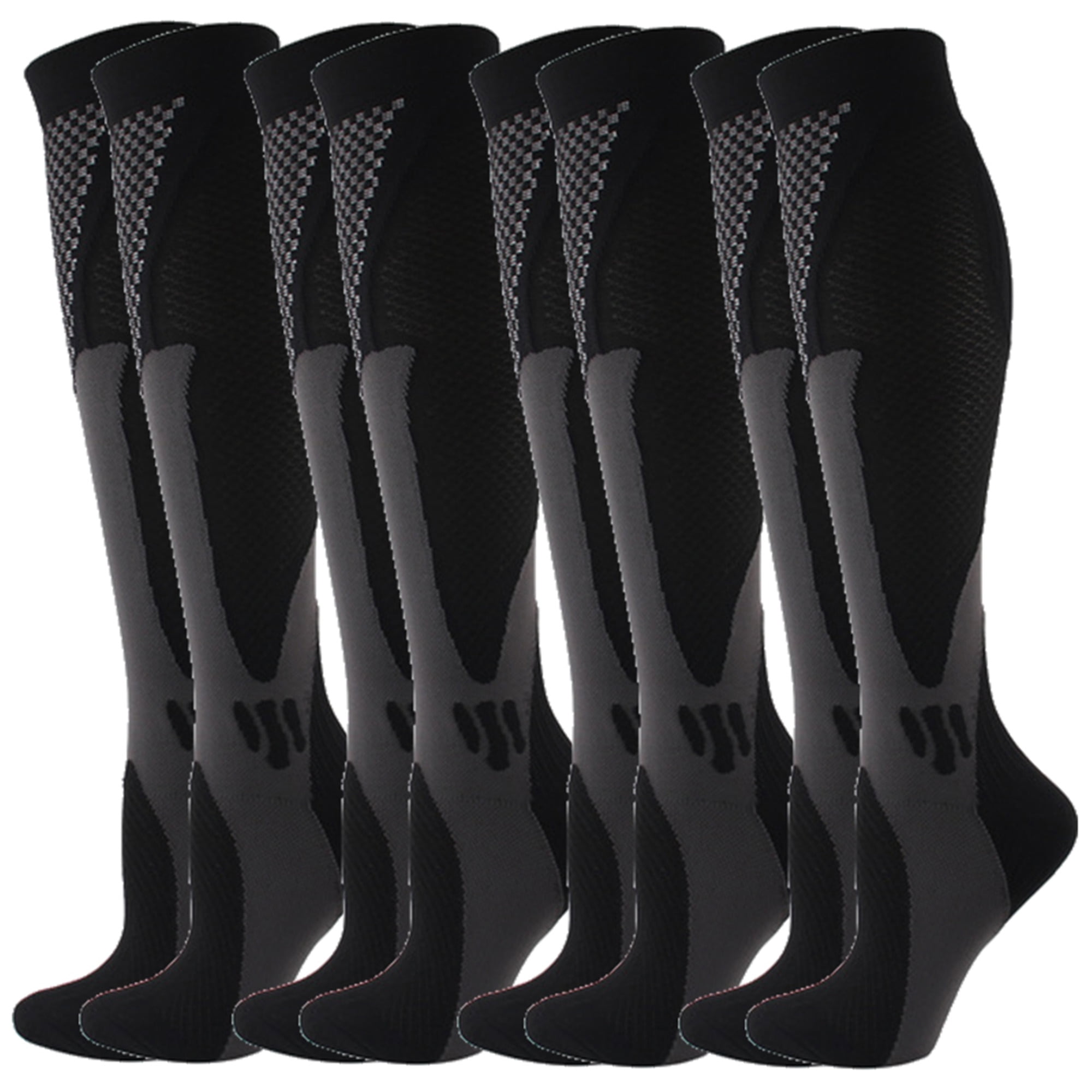 Elbourn 4Pair Medical Sport Compression Socks Men, 1522 mmhg Run