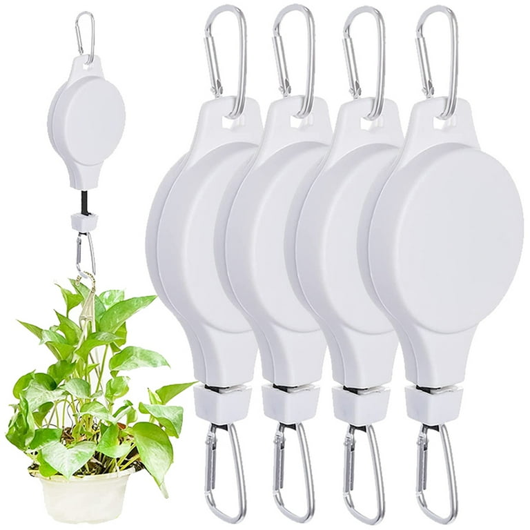 Elbourn 4PCS Retractable Plant Pulley Heavy Duty Hanging Flower