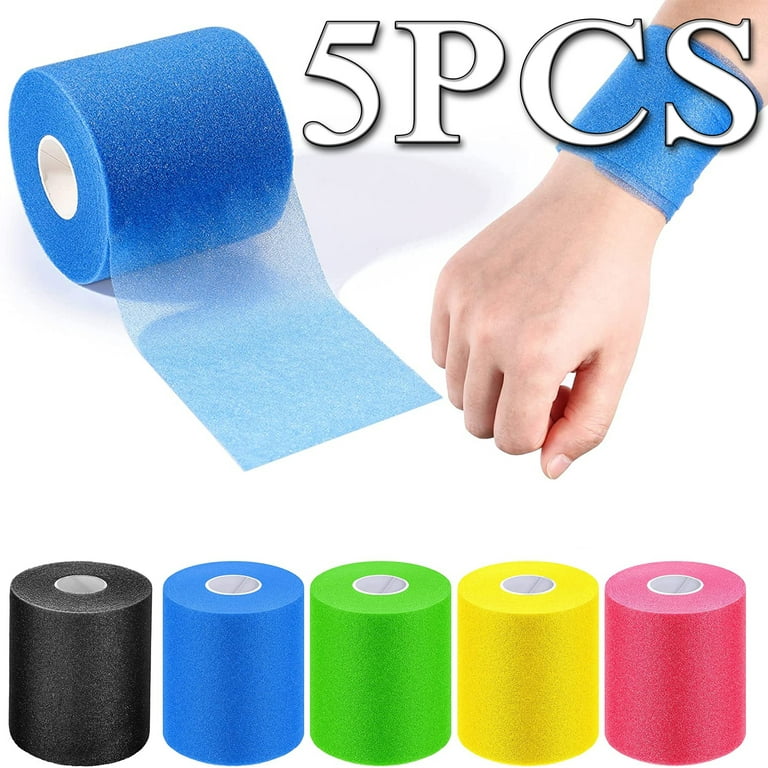 DE Sports Pre-Wrap,12 Pieces Rainbow Pack of Athletic Tape for  Sports,Wrist,Ankle