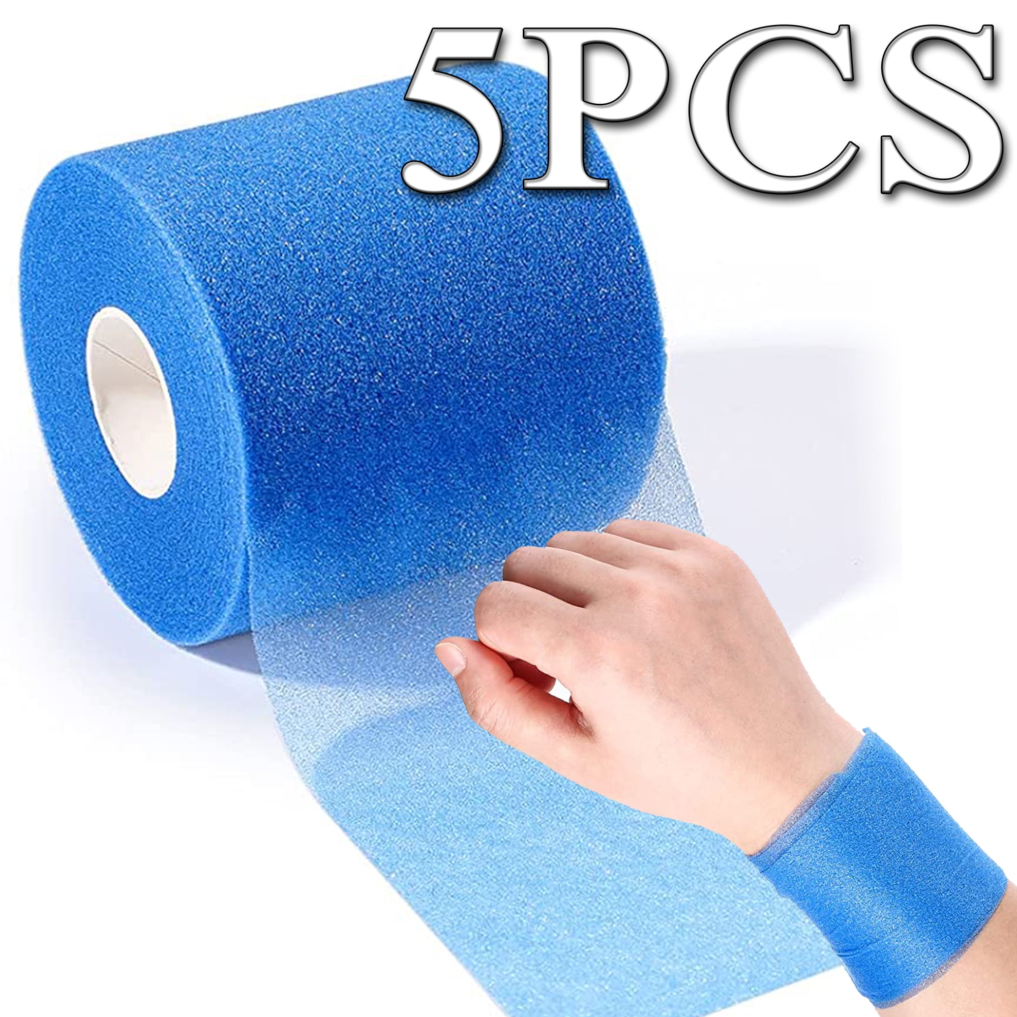 Precut Ankle Kinesiology Tape By LuYiPowf - Water-Resistant, Flexible Support For Sports & Daily Activity (Blue, 12 Pieces)