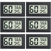 Elbourn 6-Pack Indoor Outdoor Thermometer Hygrometer Wireless - Portable Digital Humidity Meter with Temperature Humidity Monitor