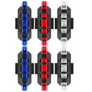 Elbourn 6PCS Rechargeable Bike Lights Bicycle Accessories for Night Riding, Cycling