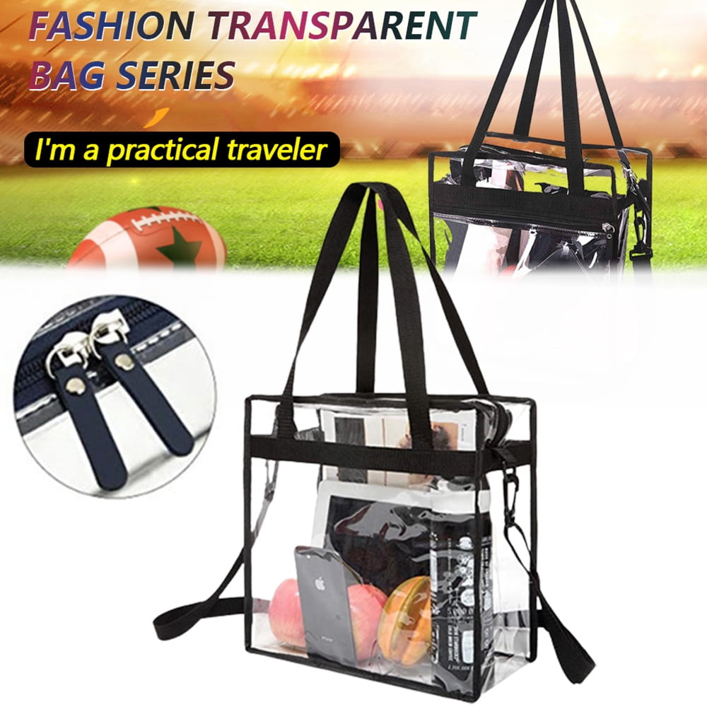Elbourn Clear Bag Stadium Approved Transparent Tote Bags for School(02)