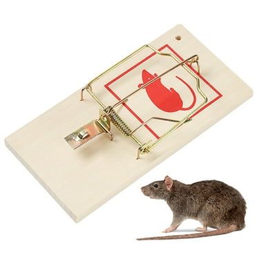 Elbourn Easy Wooden Mice Pedal - Wood Humane Snap Rat Trap - 1 Pack Wooden Traps