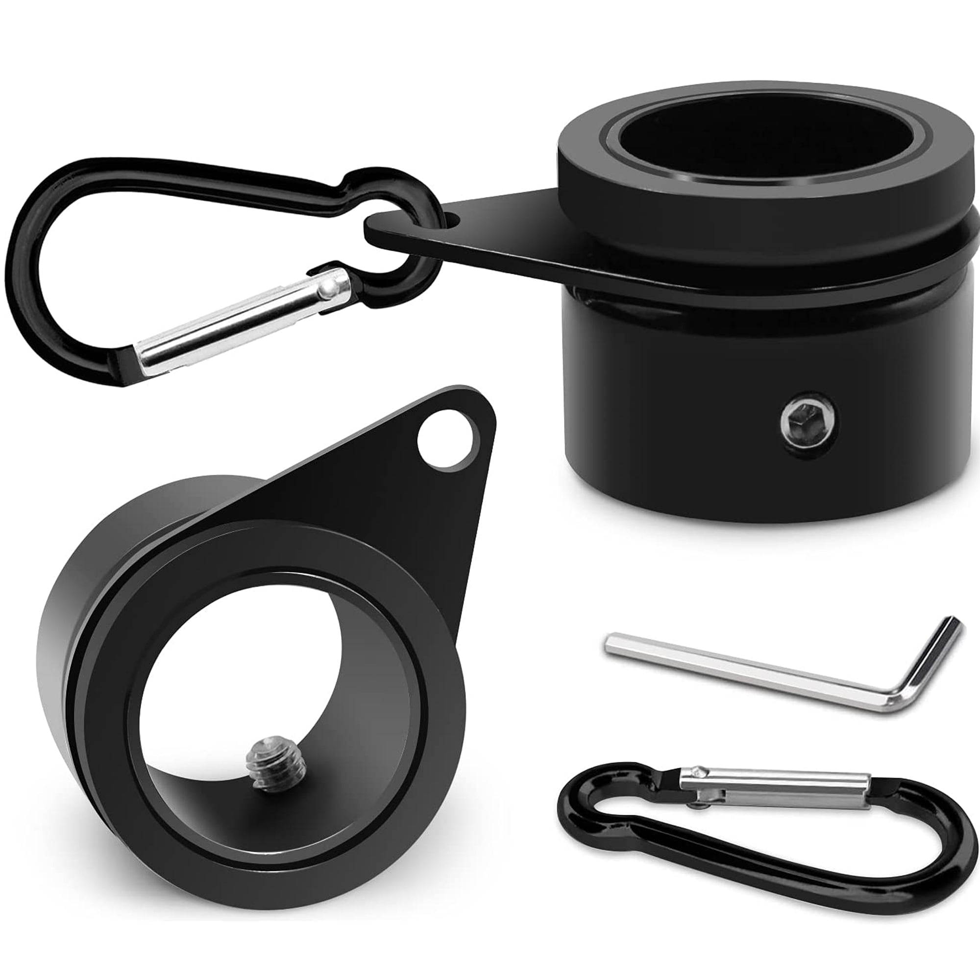 Elbourn Flag Pole Rings, Aluminum Alloy Flagpole Rings 360° Rotating Anti Wrap Flag Mounting