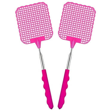 Elbourn Fly Swatter, Telescopic Strong Flexible Manual Flyswatter Pest Control, Multi Pack Colors (2 Pack)
