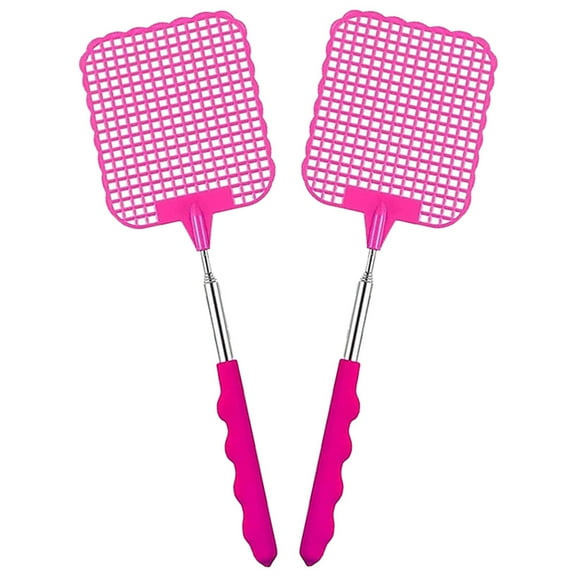 Elbourn Fly Swatter, Telescopic Strong Flexible Manual Flyswatter Pest Control, Multi Pack Colors (2 Pack)