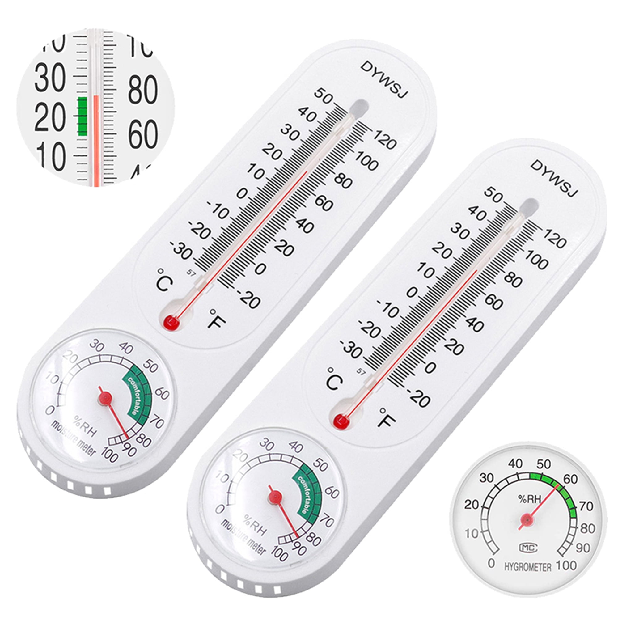 Elbourn Indoor Hygrometer Thermometer 2 Pack, Humidity Temperature