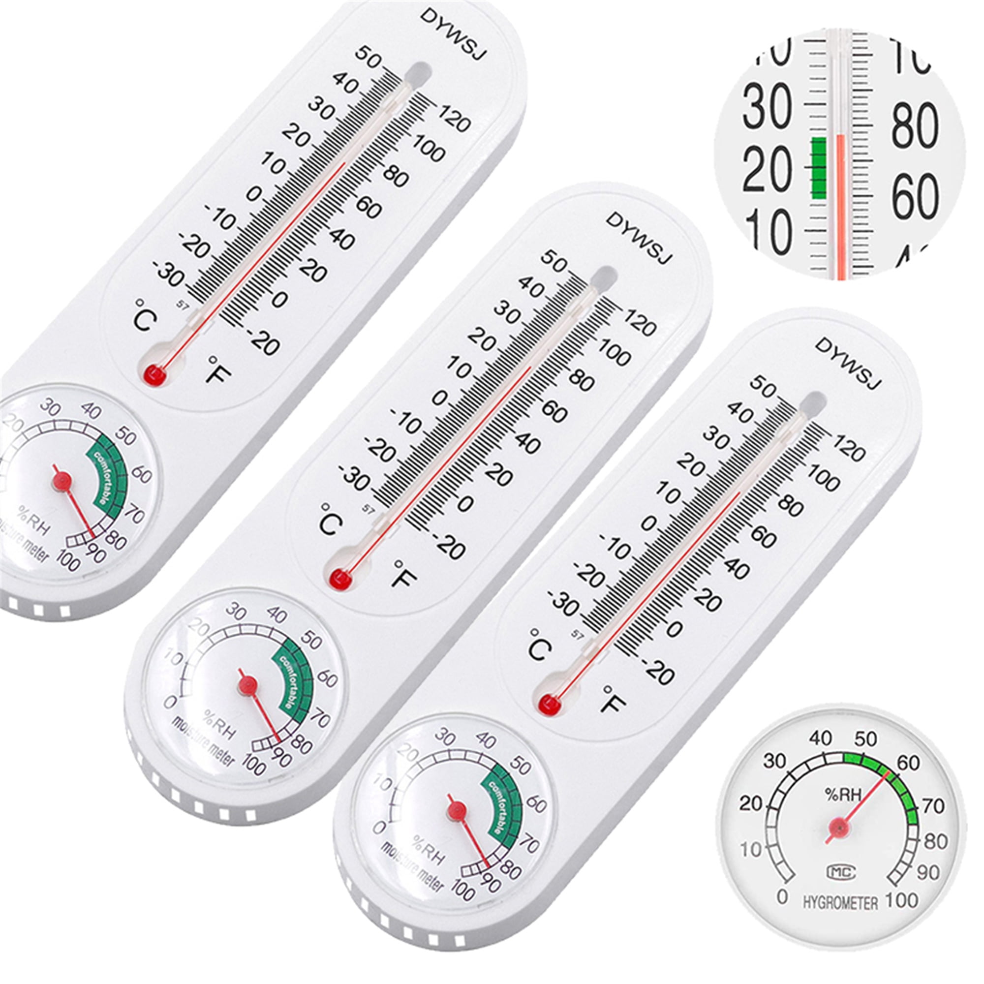 Elbourn 2-Pack Thermometer Hygrometer - Indoor Thermometer Humidity Gauge - Temperature  Humidity Sensor for Room,Plant, Greenhouse 