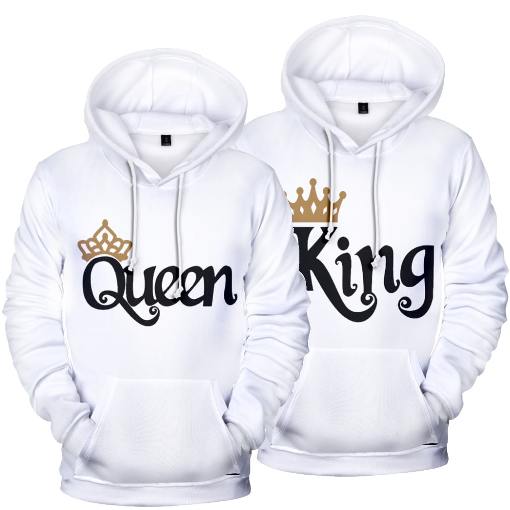 Elbourn Matching Couple Hoodies, Couple Outfits, His and Her Hoodie, Couple  Gifts, Valentine's Day Gifts, King Queen Hoodies