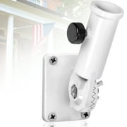 Elbourn Multi-Position Flag Pole Mounting Bracket with Hardwares,Made of Aluminum,Strong and Rust Free,1" Diameter (White)