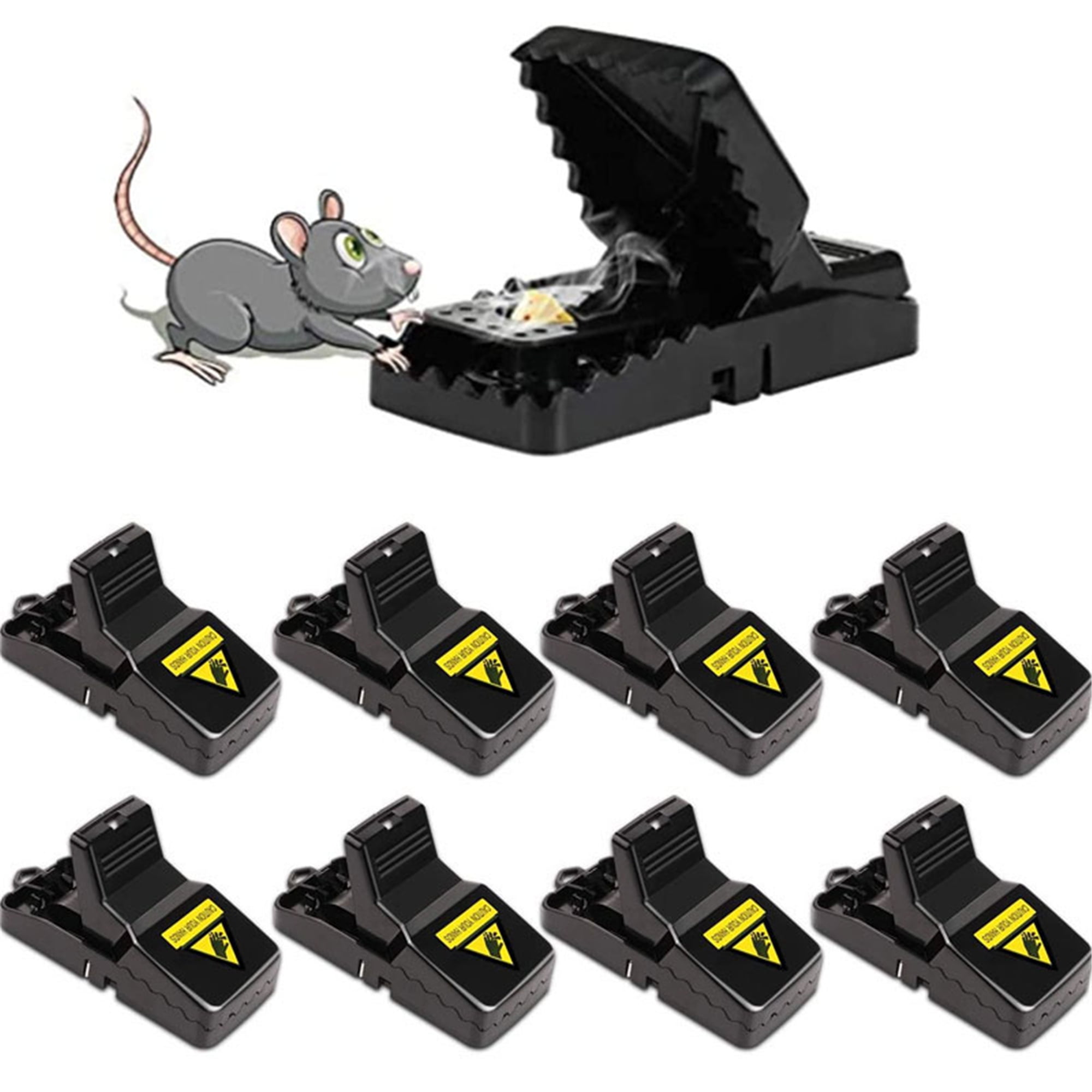 Elbourn Outdoor Mouse Traps, Mice Traps for House, Quick Effective Sanitary  Safe Mousetrap Catcher for Family and Pet - 8 Pack 