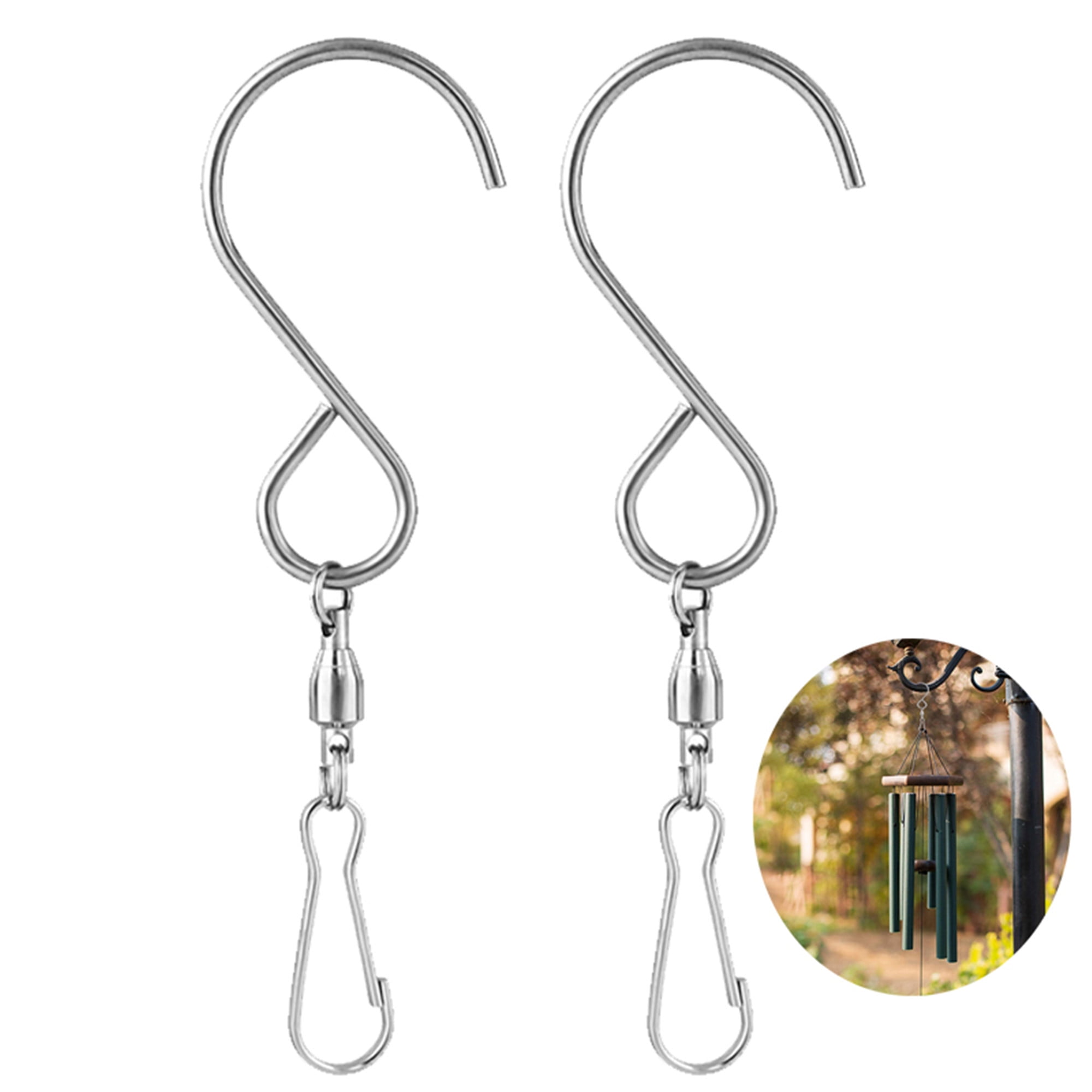 Elbourn Swivel Hooks Clips for Hanging Lanterns Wind Spinners Wind
