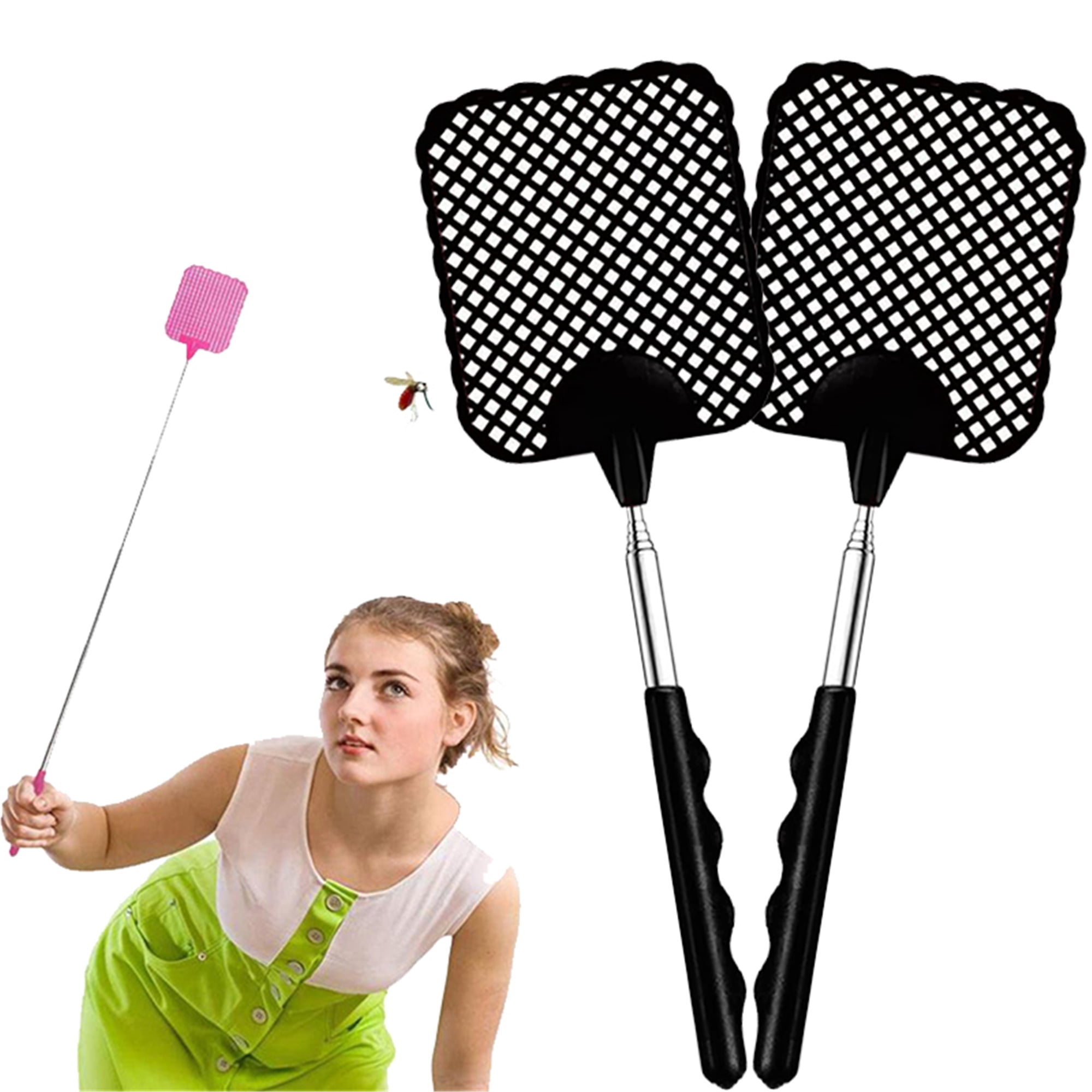 Elbourn Telescopic Fly Swatters Heavy Duty, Manual Fly Swatter