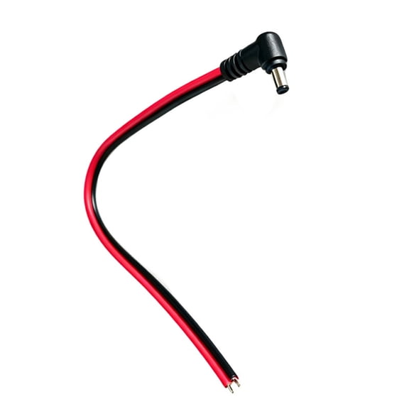 Elbow 5.5X2.1Mm Power Pigtail Cable, 5521 Male Plug to Wire Cord, 30Cm Wiring Replacement for LED Lighting, CCTV Camera and Small Fan
