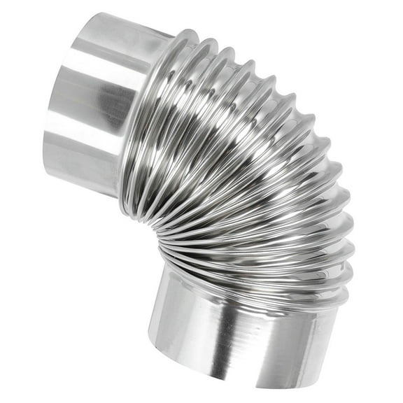 Elbow 90 Degree Chimney Stainless Steel Flue Extension 90 Stove Furnace Tube Metal