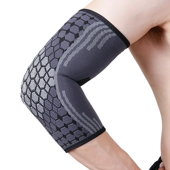 Elbow Brace Compression Sleeve Arm Support Sleeves Forearm for,Arthritis, Workout, Weight lifting-grey-L code