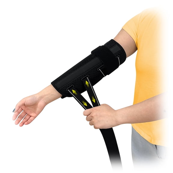 Elbow Brace for Cubital Tunnel Syndrome & Ulnar Nerve Entrapment, Adjustable Night Splint for Sleeping, Elbow Immobilizer for Pain Relief, Arm Support Stabilizer for Women Men (Medium)