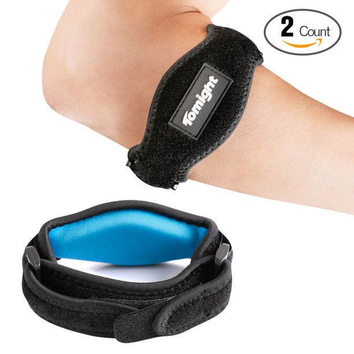 Tomight [2 Pack] Adjustable Elbow Brace with Compression Pad for Men & Women Sport Strap