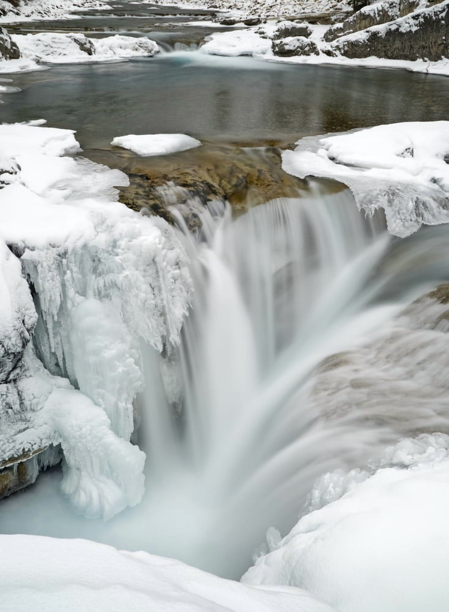 Elbow Falls Kananaskis Alberta Canvas Art - Philippe Widling Design Pics (12 x 17)