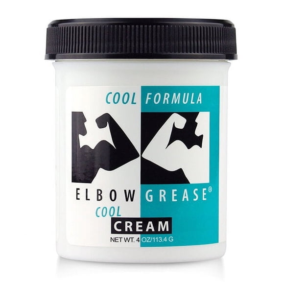 Elbow Grease Cool Cream, Oil Based Personal Lubricant with Menthol, 4 oz Jar