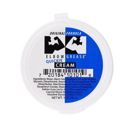 Elbow Grease Original Cream, Oil Based Personal Lubricant, 1 oz Quickie Oil Based