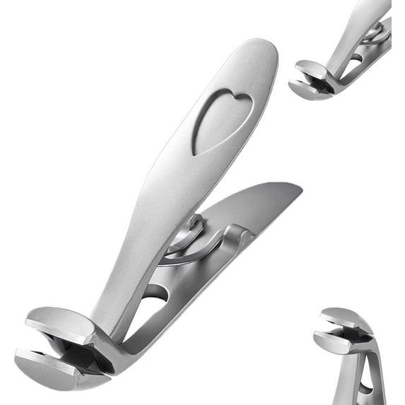 Elbow Nail Clippers Stainless Steel Large Opening | Angled Blade for Thick & Ingrown Nails | Ergonomic Matte Grip | Durable 420 Steel | Includes Metal Nail File | 44.5g
