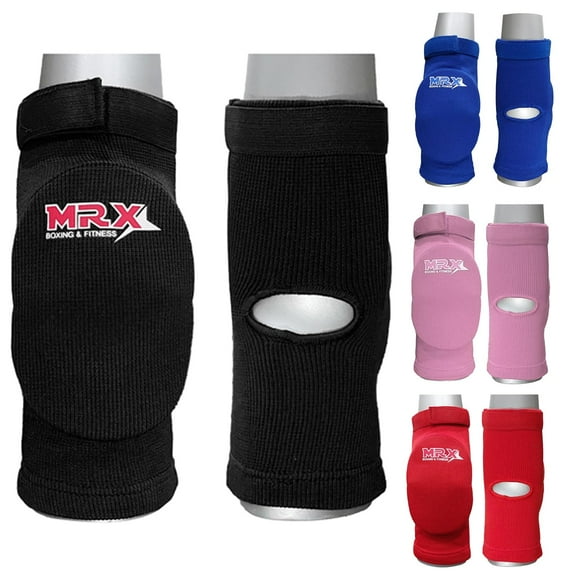 Elbow Protector Arm Brace Pads Knee Support Compression Elbow Guard (Black S/M)
