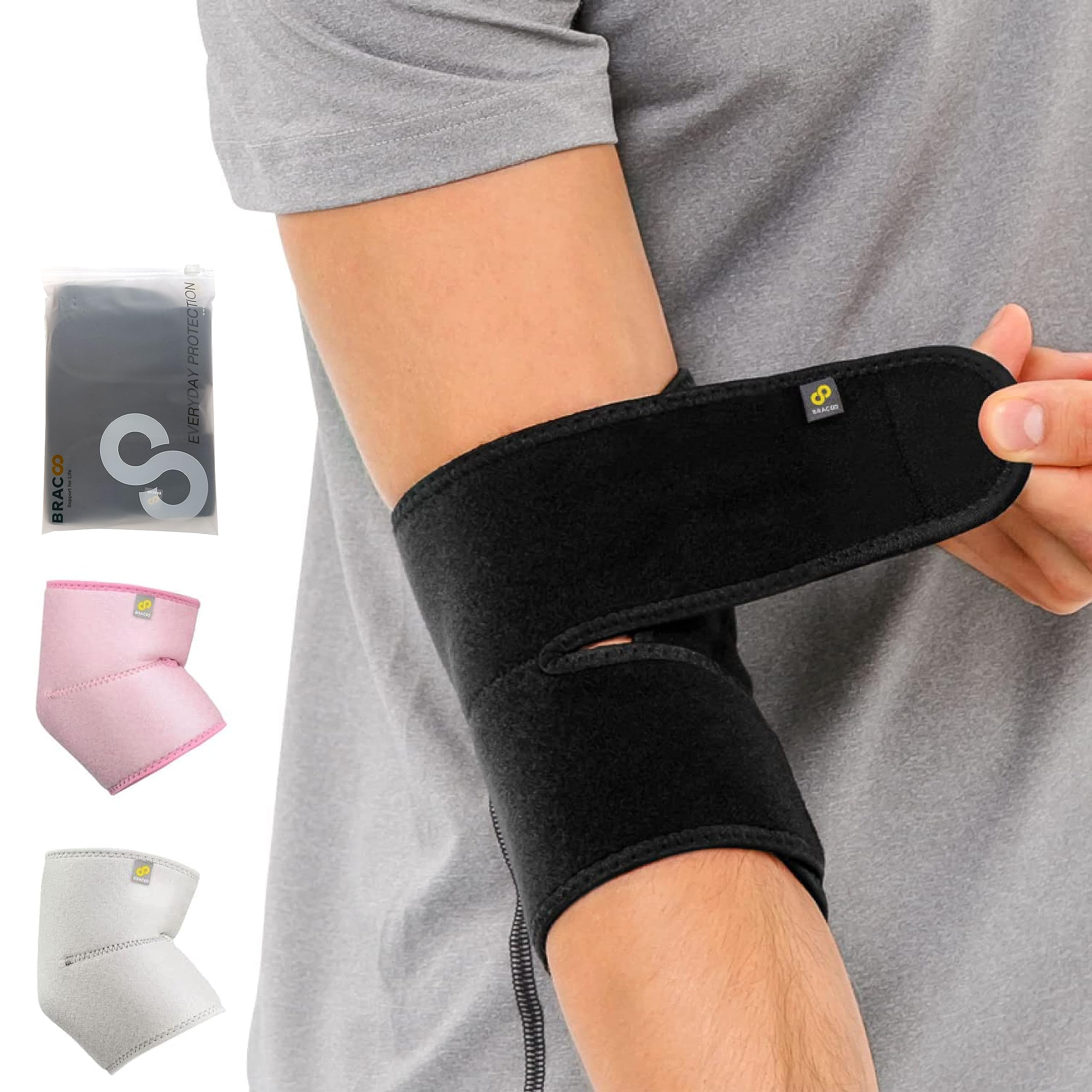 Elbow Sleeve Brace for Tendonitis, Tennis Elbow Women Men, Neoprene