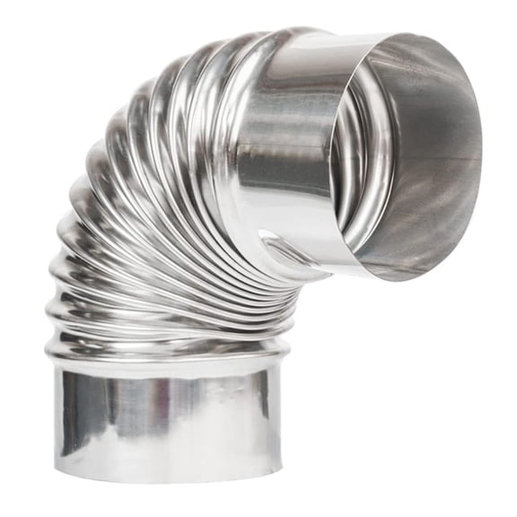 Elbow Stove Pipe 50-120mm Stainless Steel Chimney Flue Pipe for Outdoor Camping Wood Burning Stove and Hot Tent 90 Degree