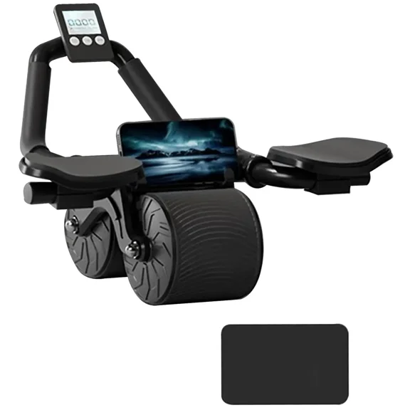 Elbow Support Automatic Rebound Abdominal Wheel, Ab Roller for Abdominal Exercise Machine, Abs Workout Equipment, Dolly Core Strengthening Trainer Fitness Belly Training