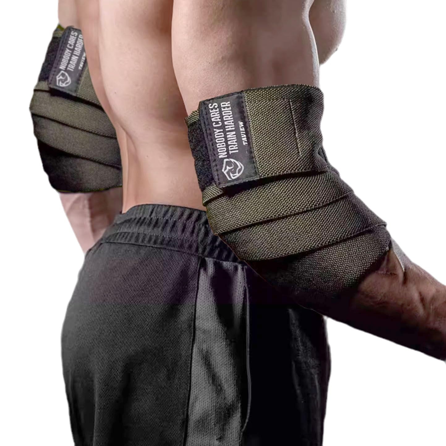 Elbow Wraps for Weightlifting (1 Pair), 48" Elastic Elbow Support