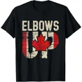 thumbnail image 1 of Elbows Up Canada Canadian Flag Men Retro Elbows Up T-Shirt, 1 of 2