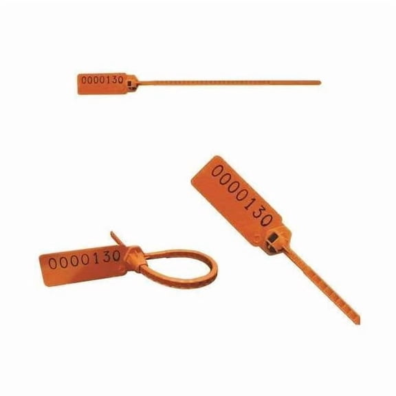 Elc Security Products Pull-Tight Seals,Orange,Unfinished,PK250 060H14PPOR