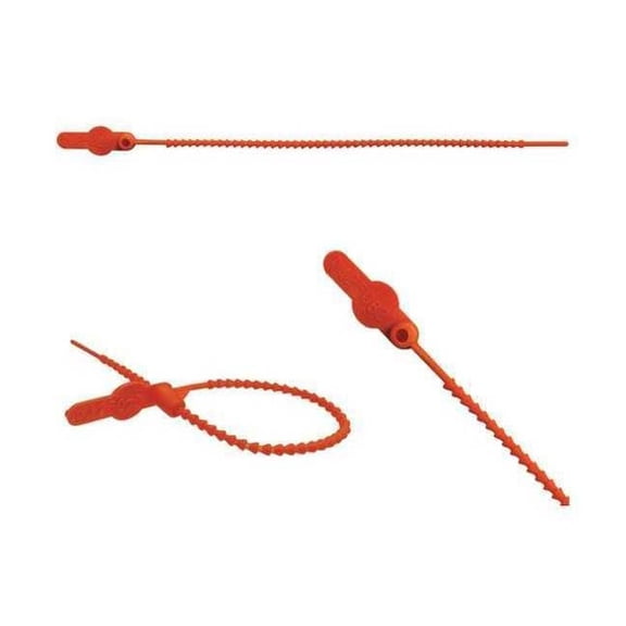 Elc Security Products Pull-Tight Seals,Orange,Unfinished,PK250 065N21PPOR