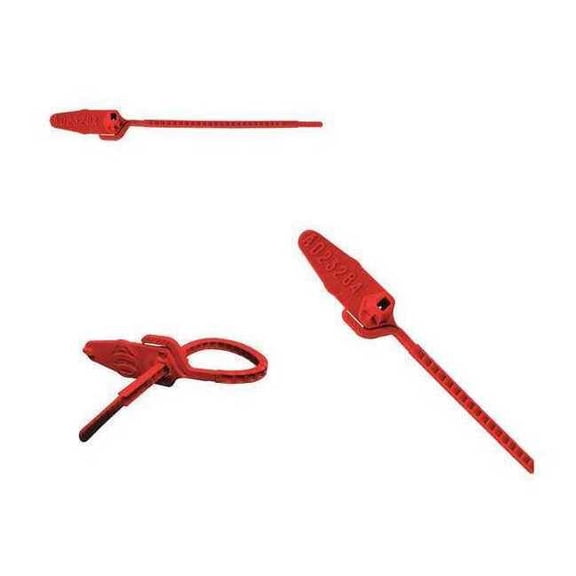 Elc Security Products Pull-Tight Seals,Red,Unfinished,PK250 061N14PPRD