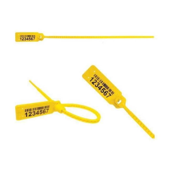 Elc Security Products Pull-Tight Seals,Yellow,Unfinished,PK250 060RIML128PPYL