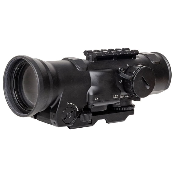 Elcan SpecterDR 1.5x/6x5.56 BDC Riflescope, Black, Cerakote Finish, Integrated Pick Rail, Illumination, A.R.M.S. Levers, Flip Covers (DFOV6-B146-C10)