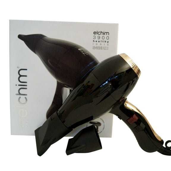 Elchim 3900 Titanium Ionic Ceramic Hair Dryer Black & Gold