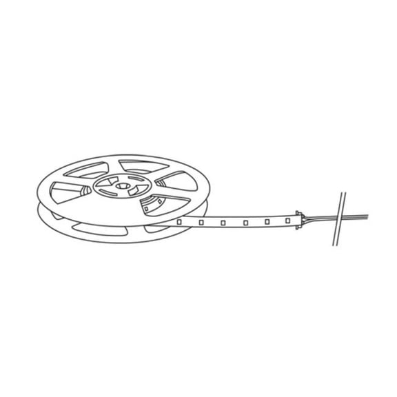 Elco E1460-24CW 16 Foot 4.4 Watts Per Foot Non-Waterproof Led Tape Light - White