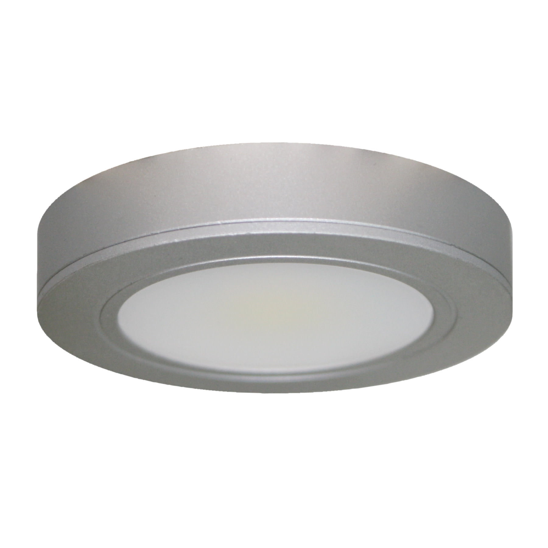 Nickel Slim Round LED Under Cabinet Puck Light