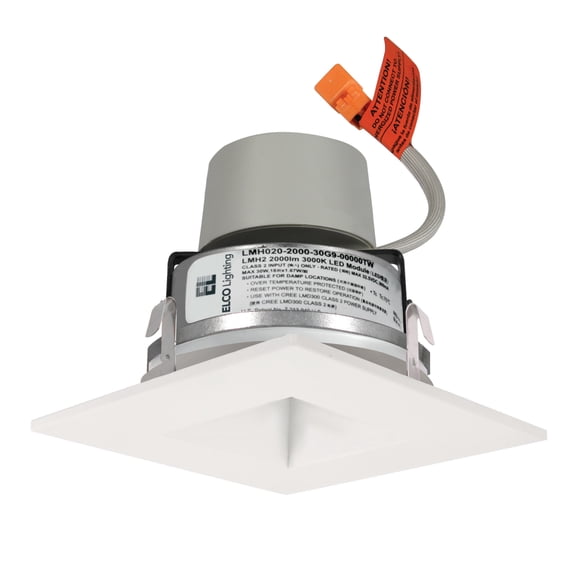 Elco E417r0830 The Cedar System 4" Integrated Led Square Recessed Trim - White