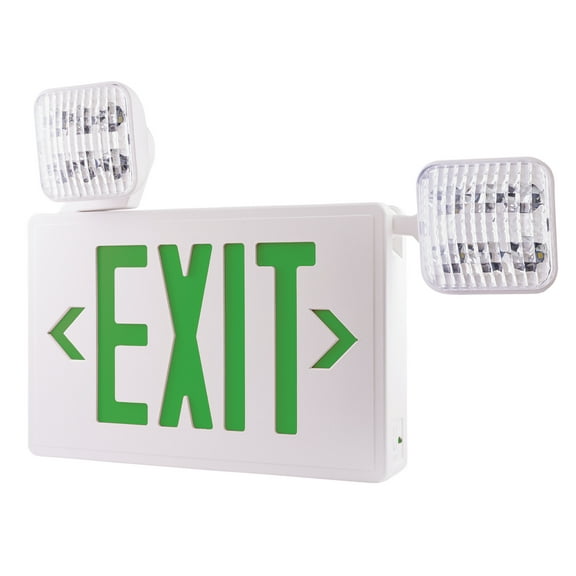 Elco Ee94h 22" Wide Led Exit Sign - Green