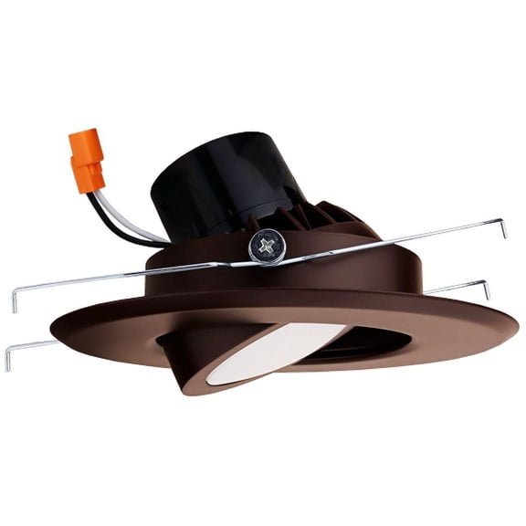 Open Box Elco El616ct5 6" Integrated Led Round Adjustable Recessed Trim - Bronze