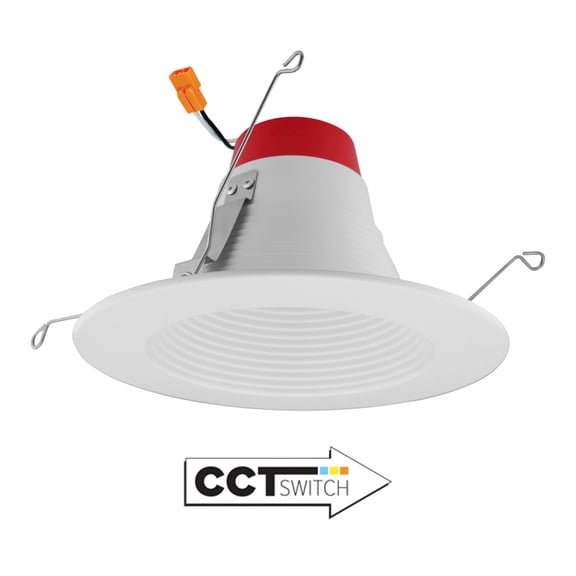 Elco EL621CT5W 5" Integrated Led Baffle Recessed Trim - White