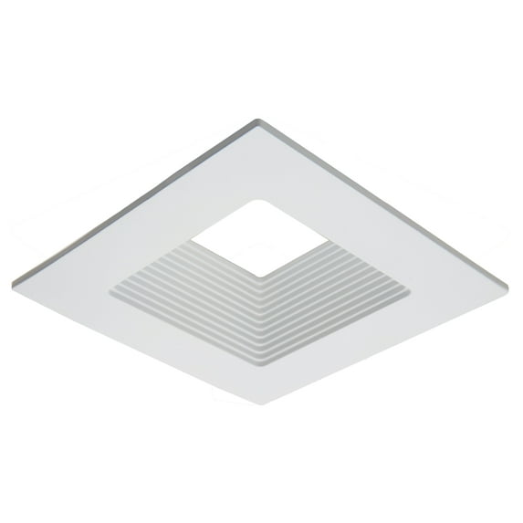 Elco Ell4820 4" Square Baffle Recessed Trim - White