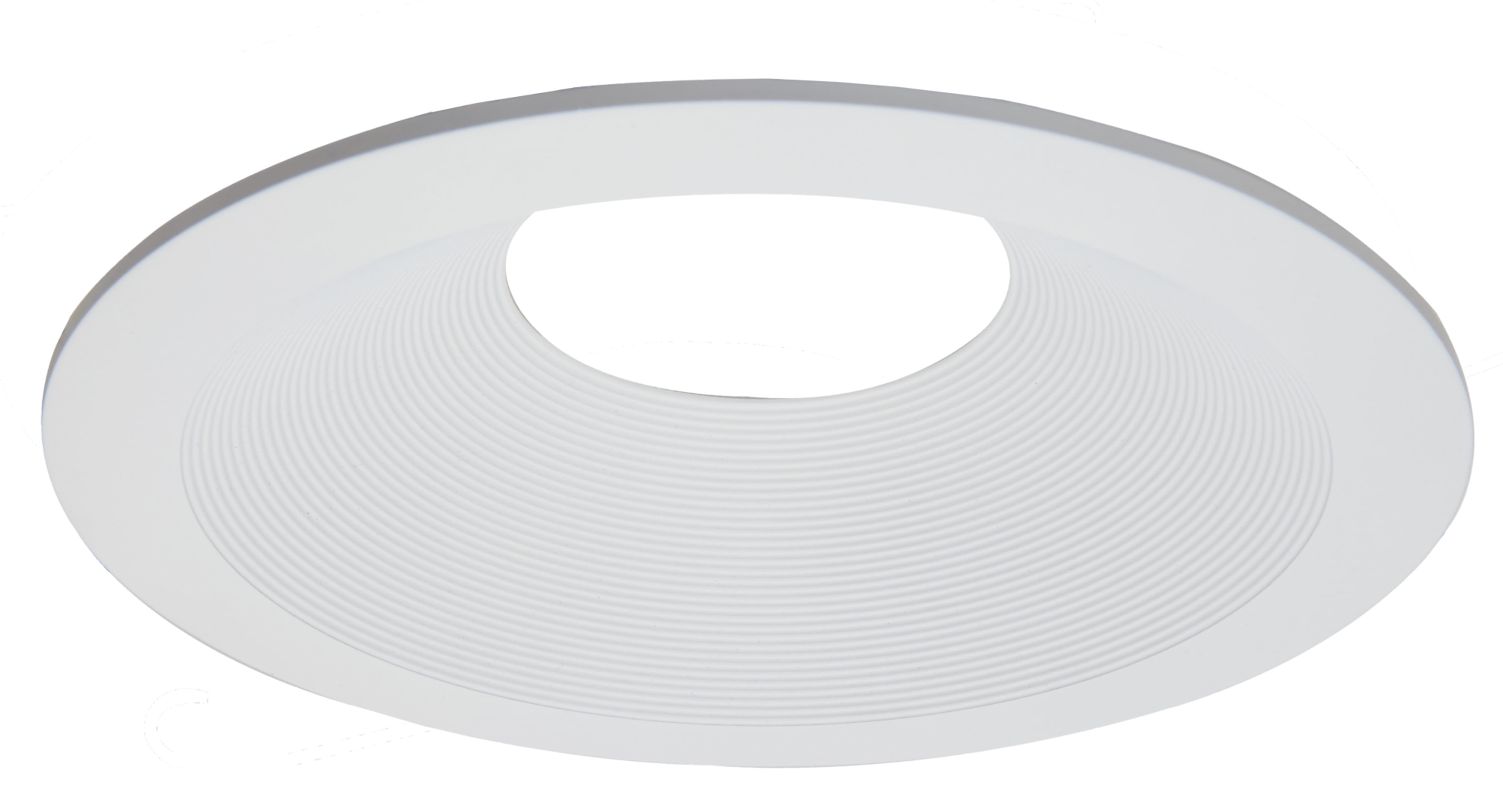 White Aluminum 6" Baffle Recessed Trim with LED