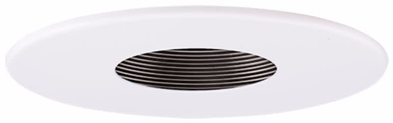 4-Inch Black and White Aluminum LED Recessed Trim