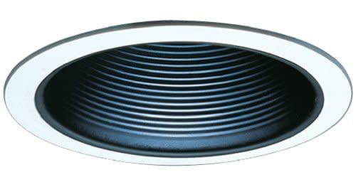 6'' Black and White Baffle Recessed Trim